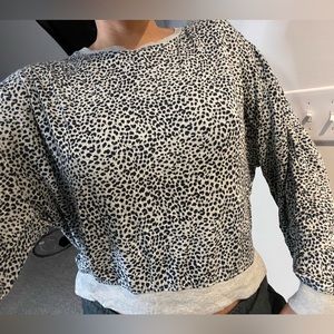 White Crow Cropped Lounge Wear